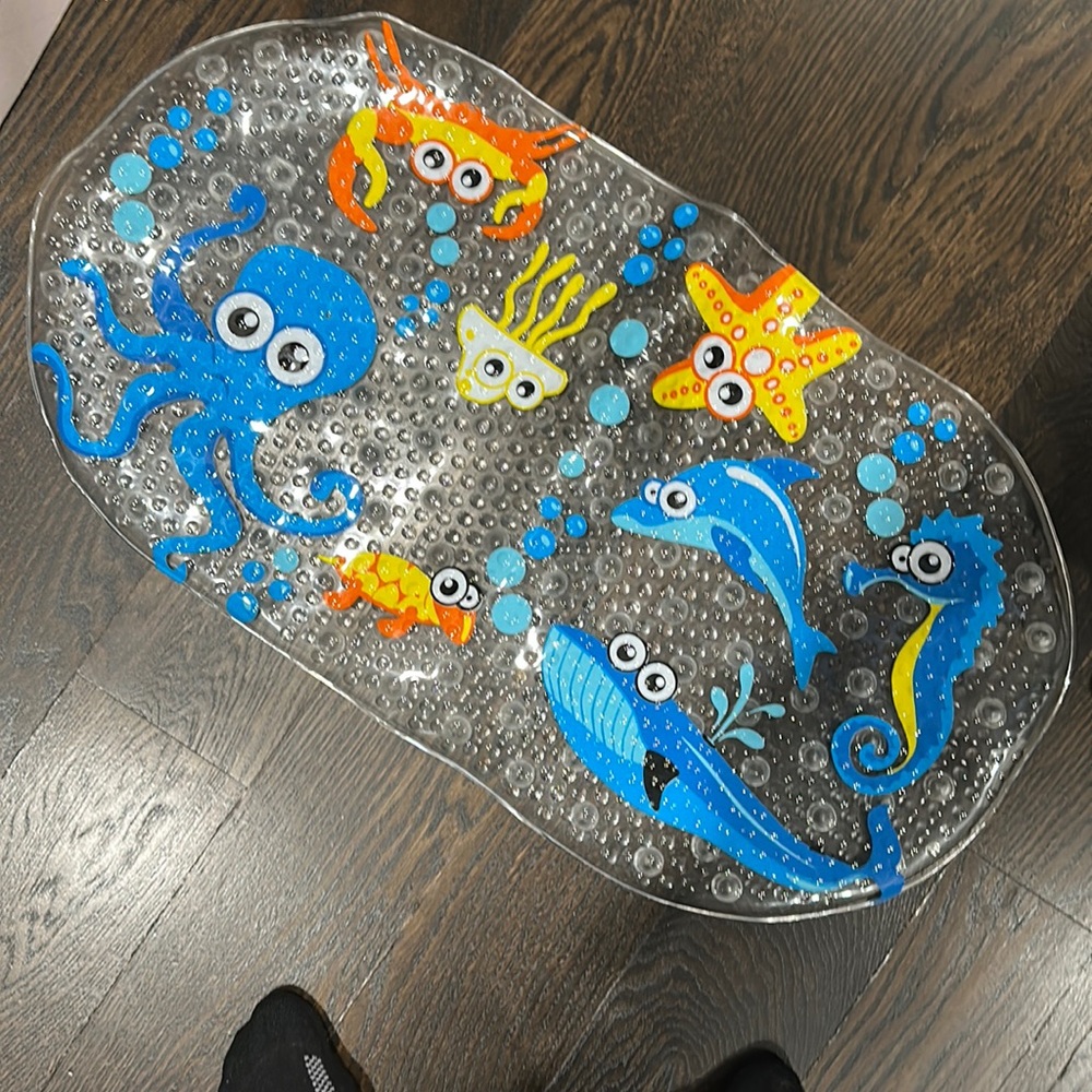 Non slip bath mat for kids for bath